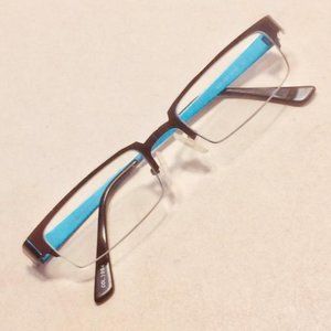 OGI Germany Gun Metal Eyeglass Frames Rectangular
